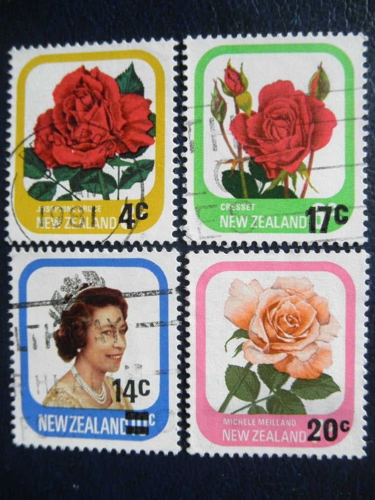Postzegels New Zealand 1979 bloemen met opdruk., Postzegels en Munten, Ophalen of Verzenden, Gestempeld