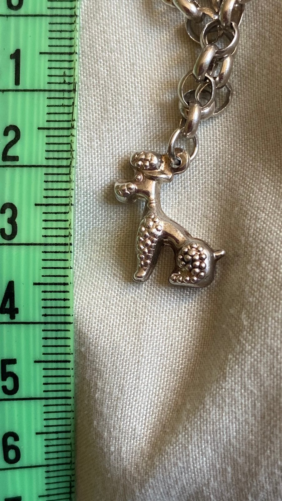 Zilveren bedel hanger nog een poedel hond, Sieraden, Tassen en Uiterlijk, Ophalen of Verzenden, Zo goed als nieuw, Zilver, Overige merken