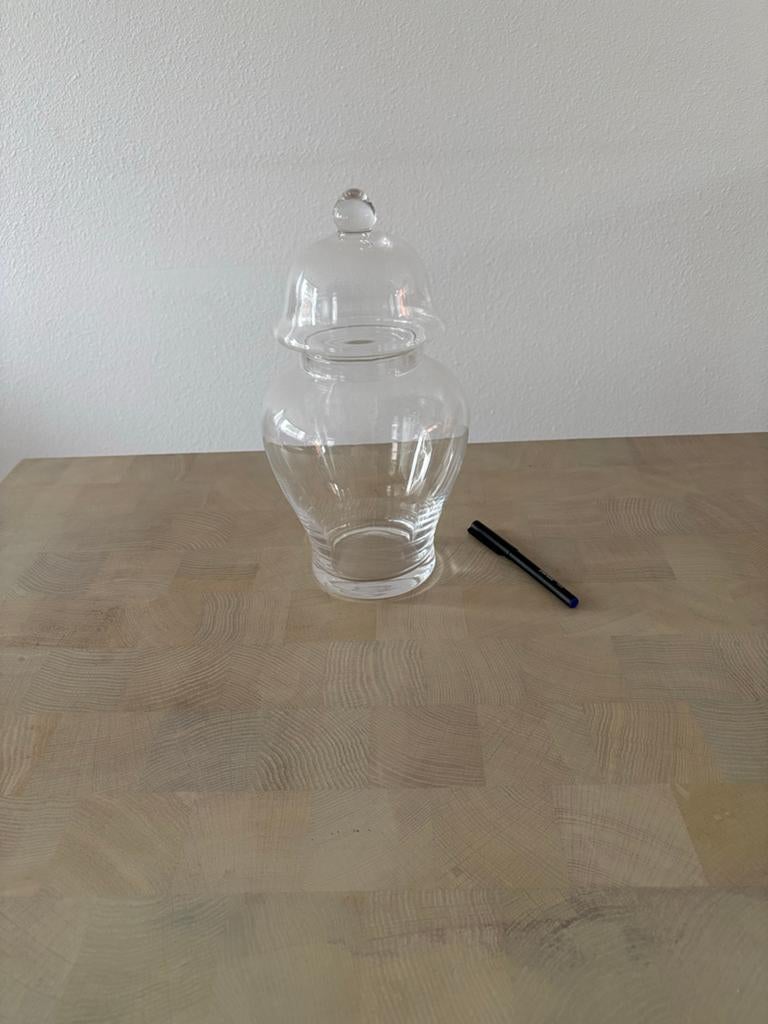 Glazen Pot met Deksel - Decoratieve Opberger, Ophalen of Verzenden