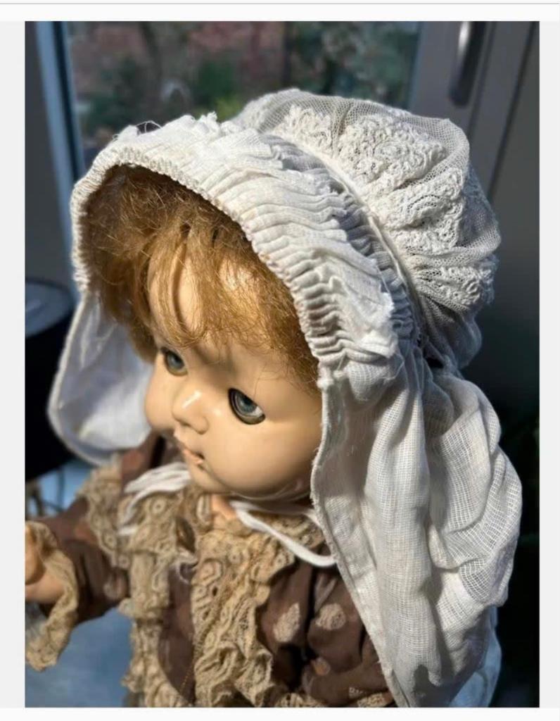 Antiek poppen mutsje, klederdracht look, bijzonder, heel oud, Ophalen of Verzenden, Kinderen