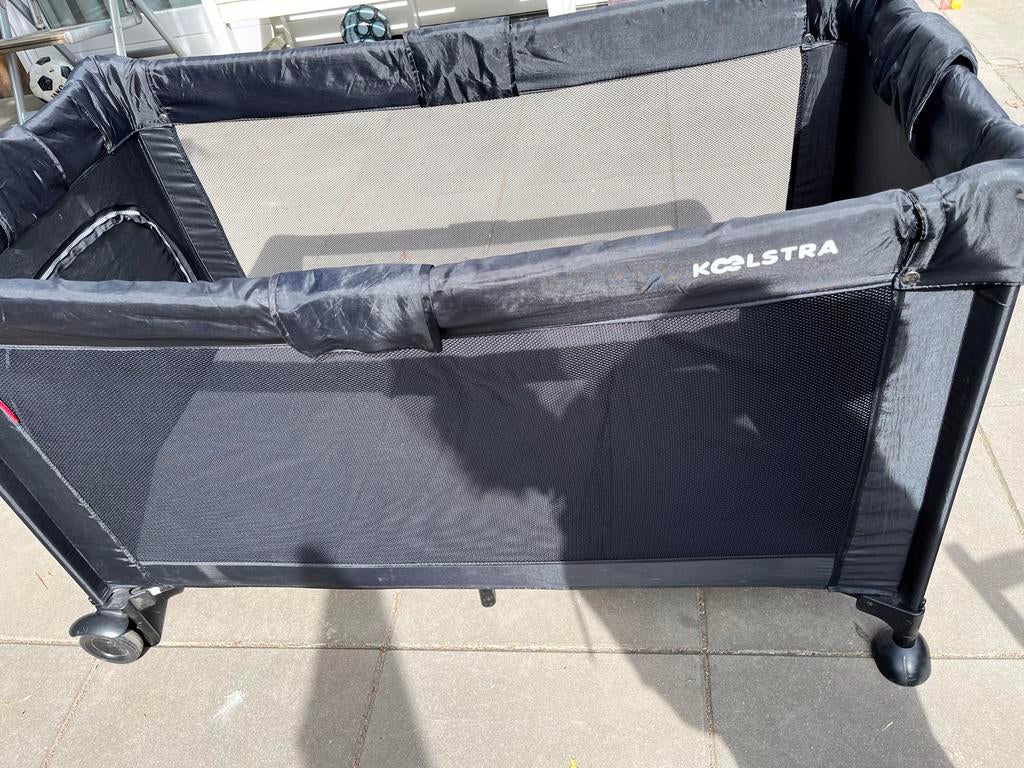 Koelstra Campingbed/Reisbed - Zwart, Inklapbaar, Ophalen, Gebruikt, Reisbedje