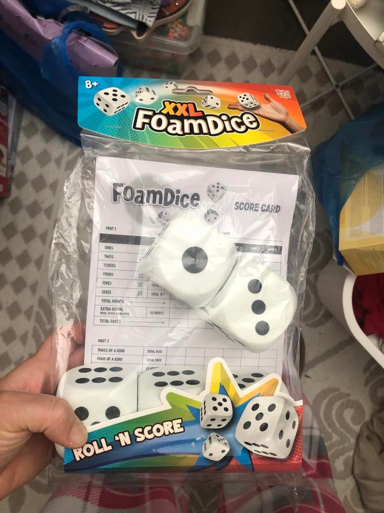 XXL FoamDice - Grote Schuim Dobbelstenen Set, Een of twee spelers, Ophalen of Verzenden, Nieuw