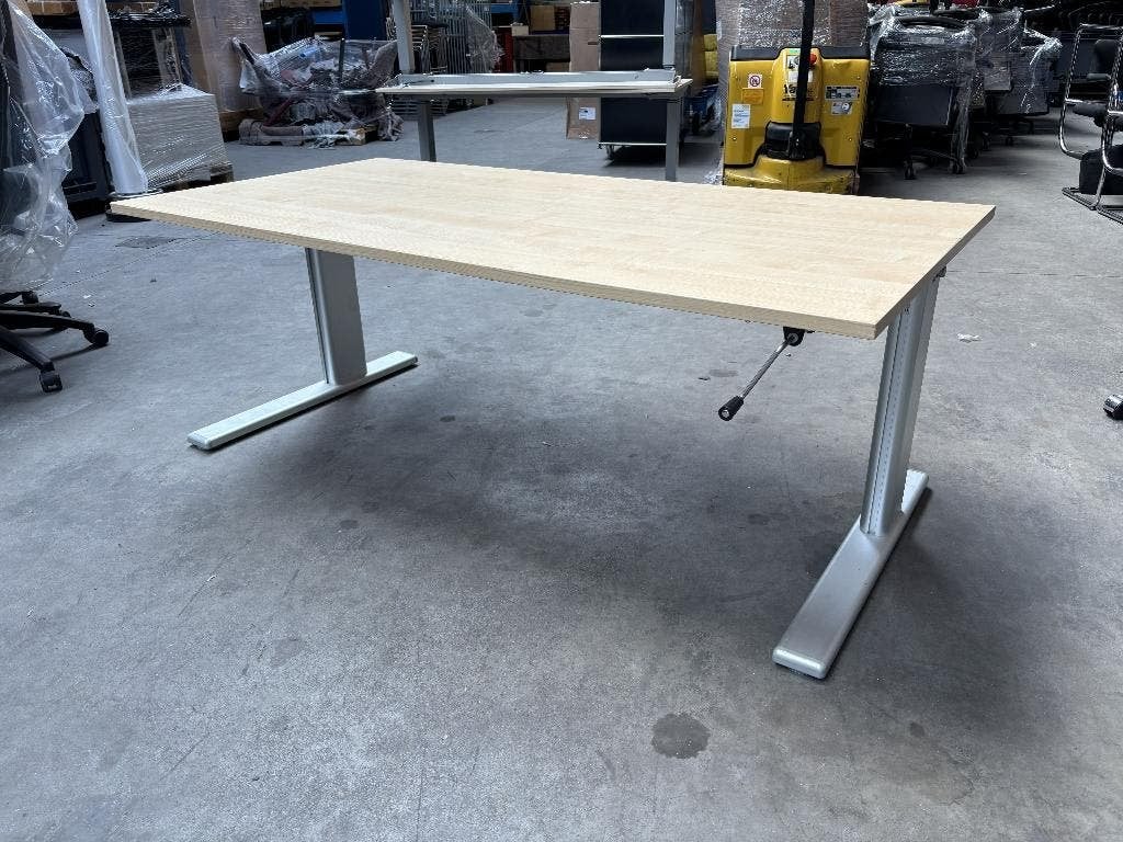 Actiforce slinger Zit/Sta bureau | 160x80cm | Grijs/Ahorn, 160 cm, -, Hout, -