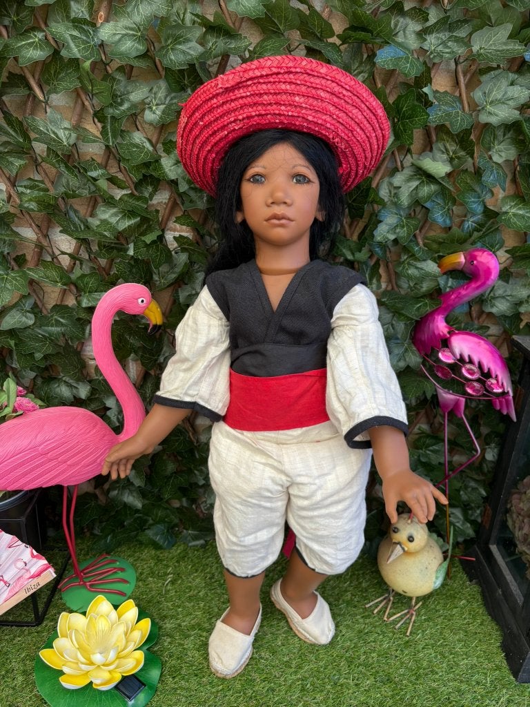 Annette Himstedt Pancho, 75cm., Gebruikt, Annette Himstedt, Ophalen of Verzenden, Levensecht of Reborn