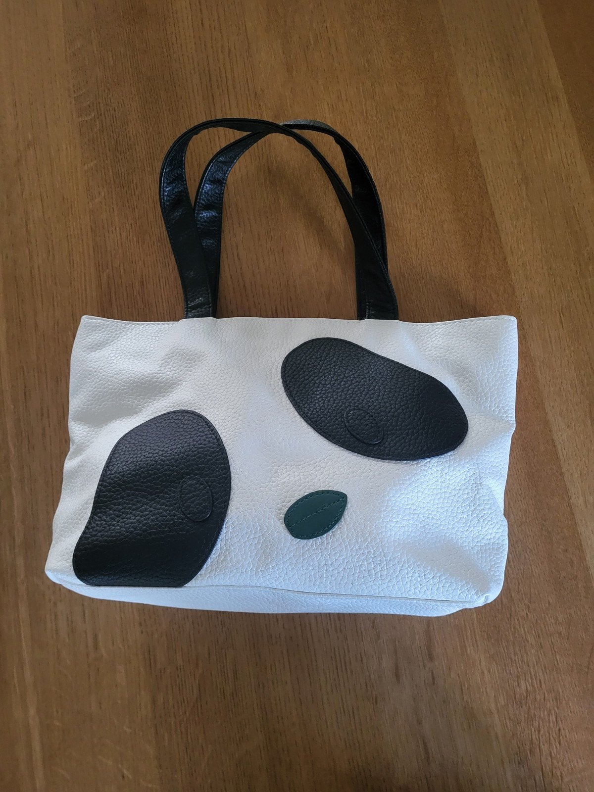 Leuke panda handtas, wit met zwarte vlekken, Ophalen of Verzenden, Zo goed als nieuw, Wit, Handtas