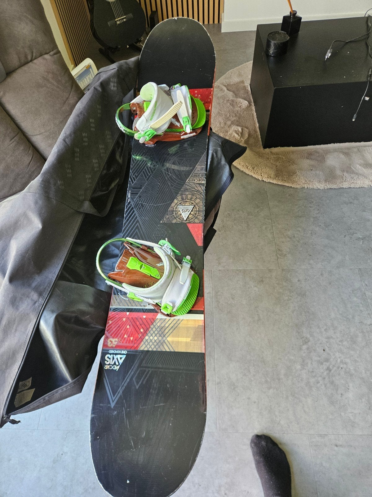 Snowboard Ridecker Axis One Hundred 53 inclusief tas, Gebruikt, Ophalen of Verzenden, Skiën, Rossignol