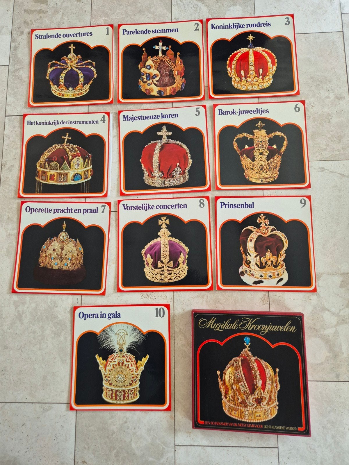 Muzikale Kroonjuwelen - Complete set van 10 kaarten, Ophalen of Verzenden, Zo goed als nieuw