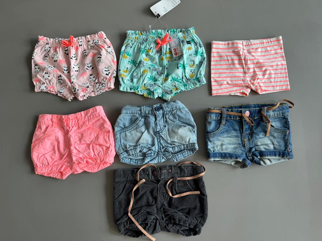 Korte broek maat 62, Kinderen en Baby's, Babykleding | Maat 62, Ophalen of Verzenden, Zo goed als nieuw, Meisje