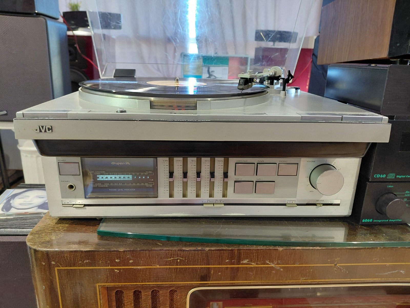 JVC AX-40 (super A) versterker en L-A31 pickup +stroboscoop, Ophalen of Verzenden, Speakers, JVC, Losse componenten