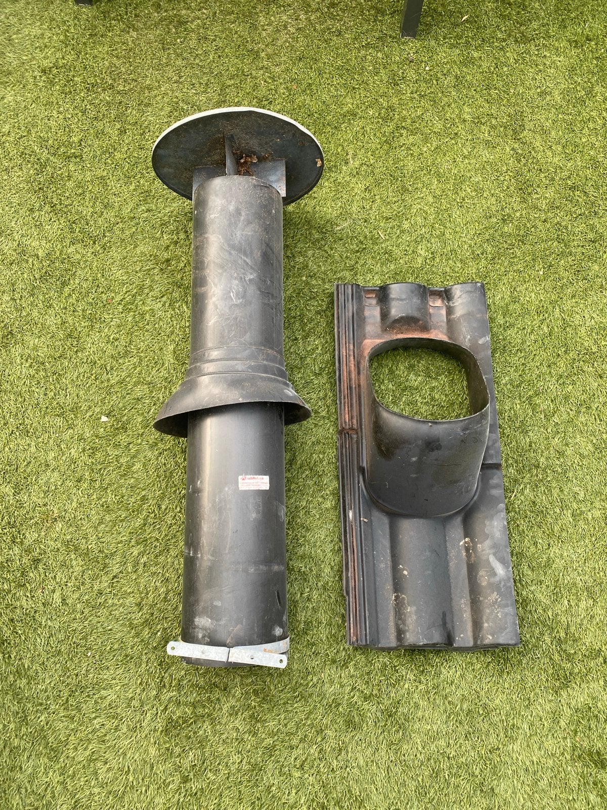 Rubbix Dakdoorvoer met Dakpanplaat - neroma 190mm, Doe-het-zelf en Verbouw, Dakpannen en Dakbedekking, Kunststof, Gebruikt, Zwart