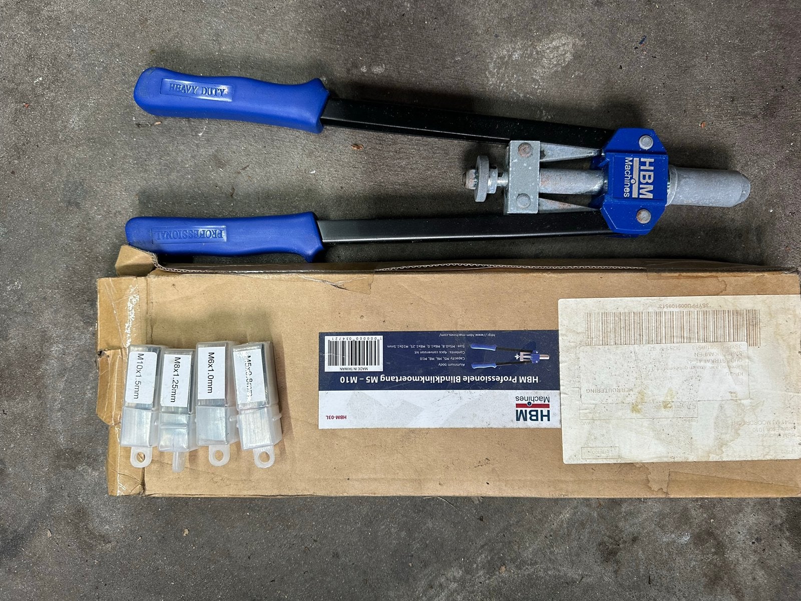 HBM Professionele Blindklinkmoertang M5-M10, Doe-het-zelf en Verbouw, Gereedschap | Handgereedschap, Ophalen, Gebruikt, Overige typen