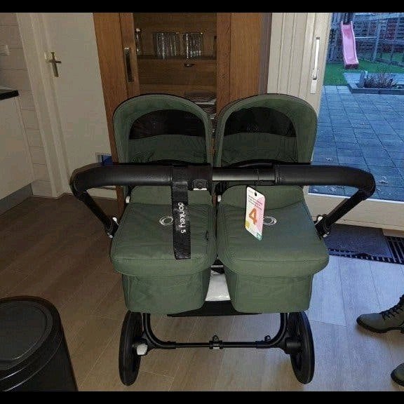 Bugaboo Donkey 5 Duo Kinderwagen Groen - Gebruikt, Ophalen, Gebruikt, Combiwagen, Duowagen