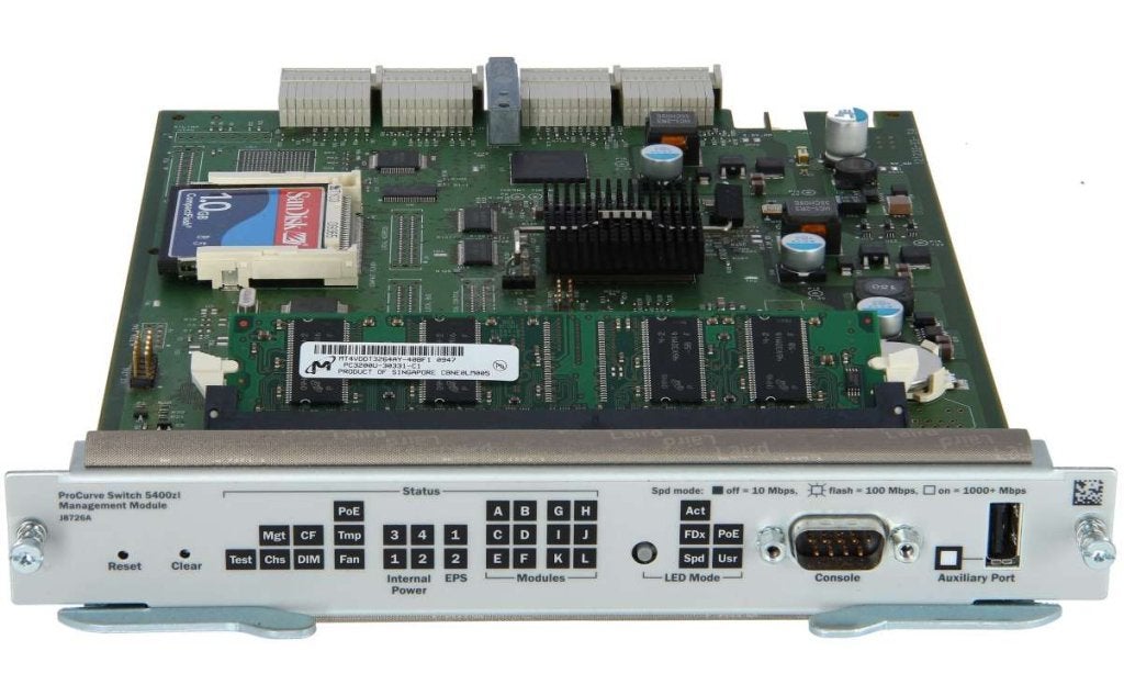 HP ProCurve 5400zl Management Module incl 256MB Flash J8726A, Hewlett Packard Enterprise B.V., Info@hpe.com, Startbaan 16, 1187 XR Amstelveen, Nederland
