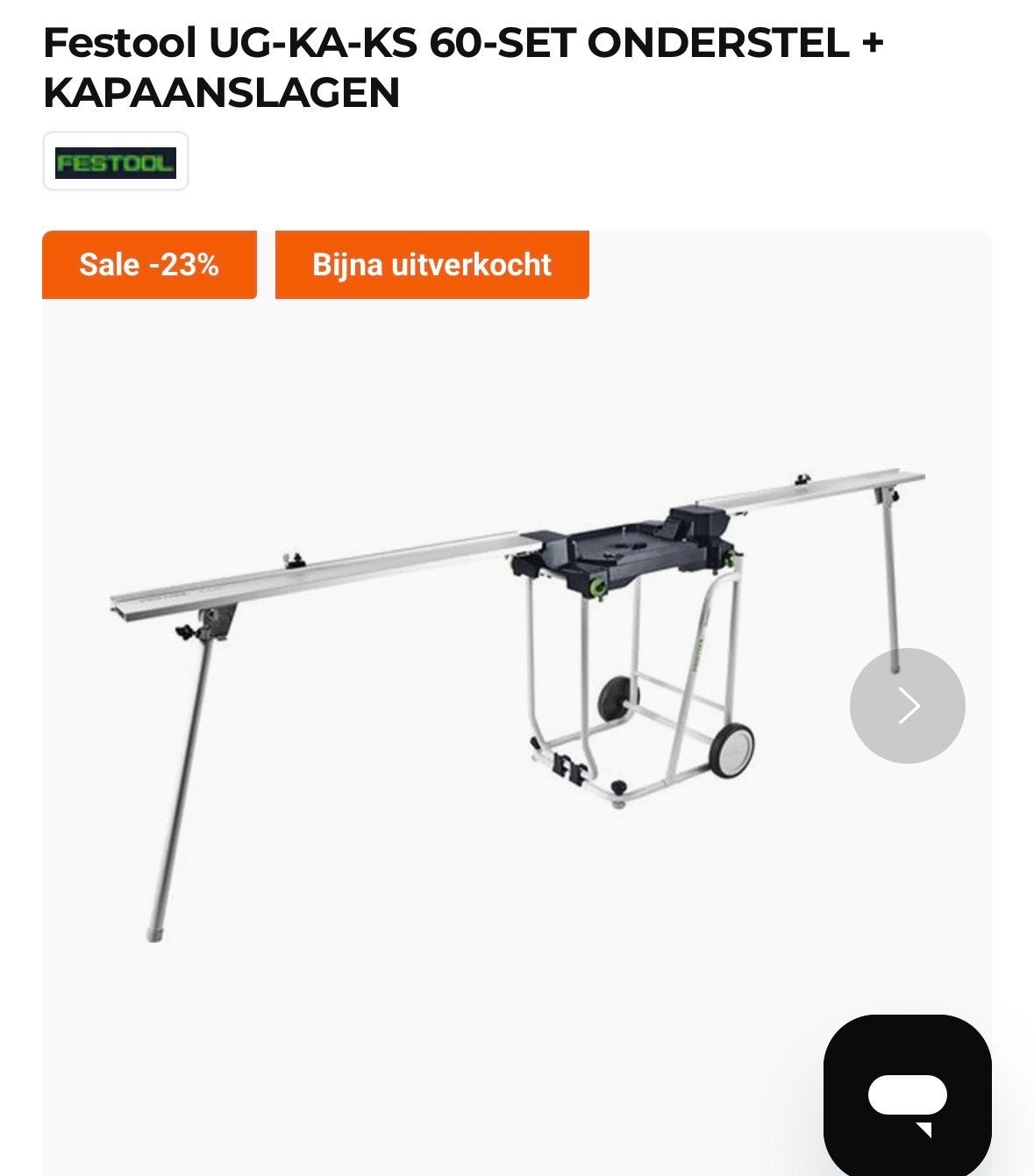 Festool UG-KA-KS 60-Set Onderstel voor Kapex, Ophalen of Verzenden, Nieuw