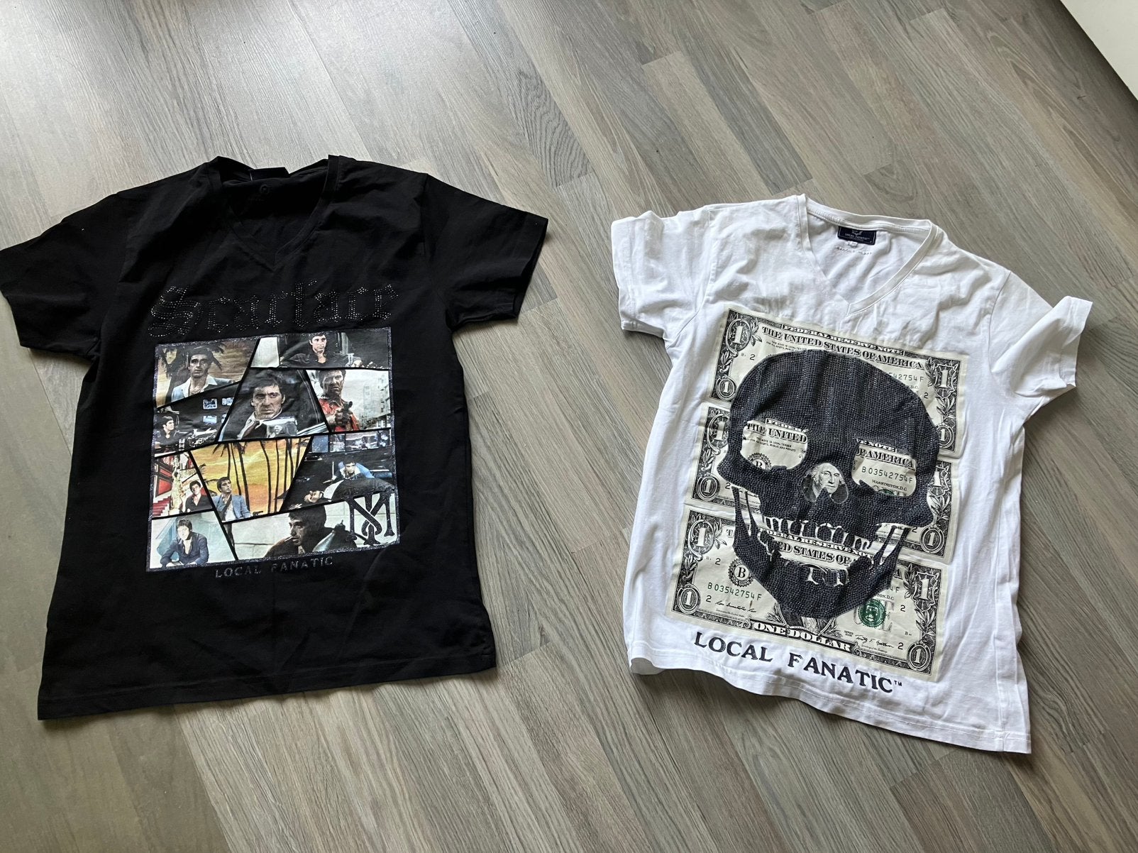 2 merk t-shirts Local Fanatic oa Scarface maat M koopje, Kleding | Heren, Ophalen of Verzenden, Zo goed als nieuw, Zwart