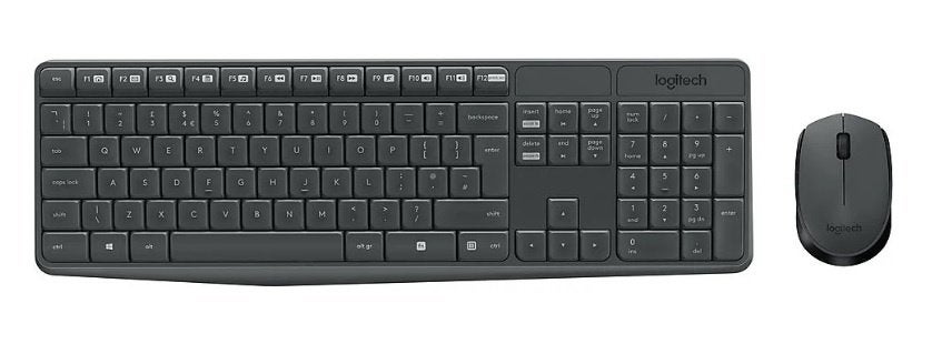 Logitech MK235 Draadloos QWERTY Toetsenbord en Muis, Computers en Software, Toetsenborden, Toetsenbord en muis-set, Logitech, Nieuw