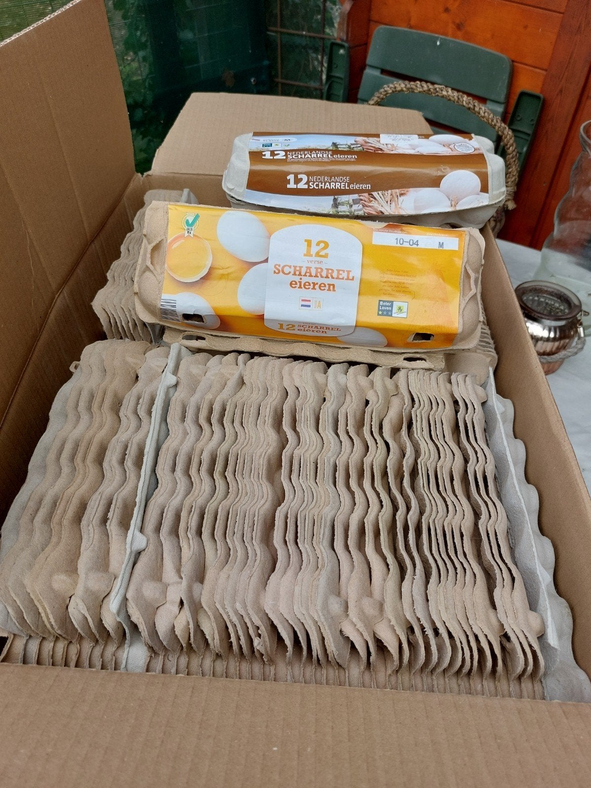 gebruikte eierdozen voor 12 eieren., Dieren en Toebehoren, Pluimvee | Toebehoren, Ophalen of Verzenden, Gebruikt, Overige typen