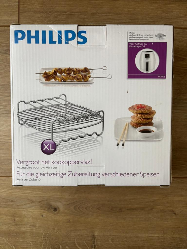 Nieuw Philips Airfryer XL Grillrooster met Spiezen (HD9905), Ophalen of Verzenden, Nieuw