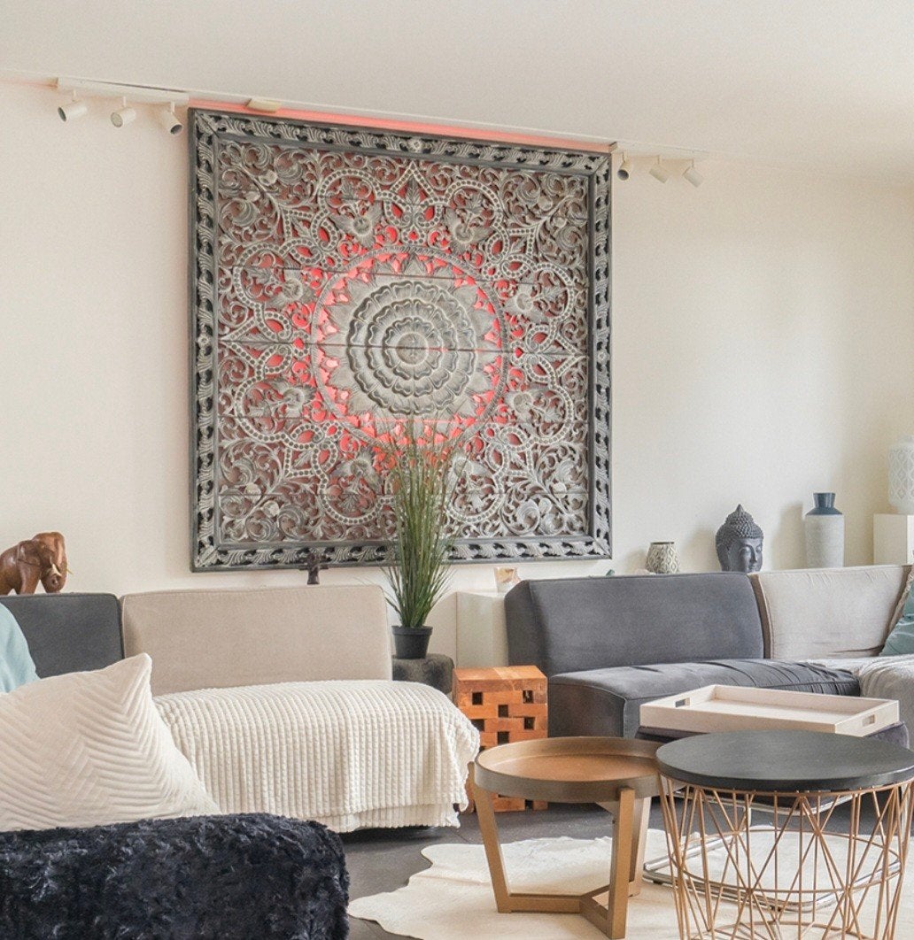 Houten wanddecoratie - 180x180 cm, Ophalen