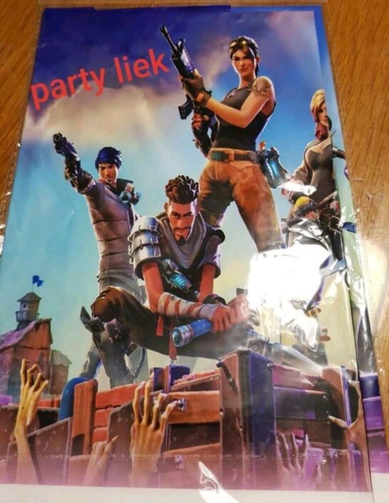 Fortnite tafelkleed nr T684, Ophalen of Verzenden, Nieuw, Versiering, Verjaardag