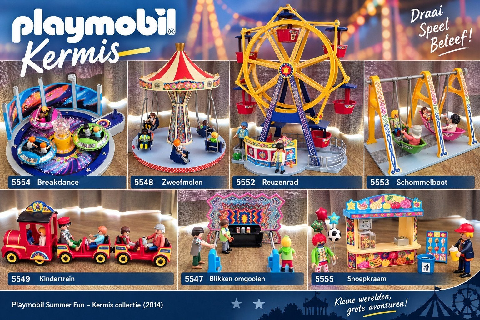 Grote Playmobil Summer Fun Kermis / Pretpark Collectie, Ophalen, Gebruikt, Complete set, Overige typen