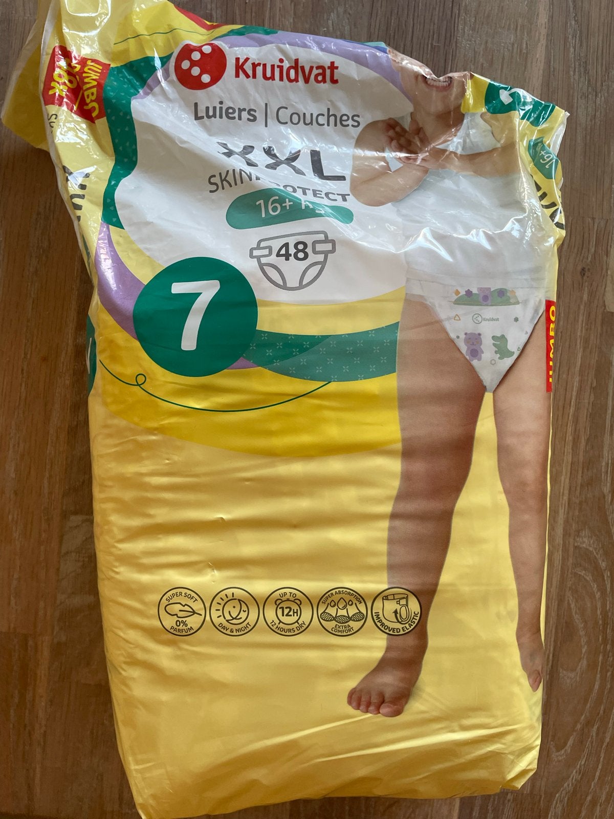 Kruidvat Luiers XXL Maat 7 (16+ kg) - Half Pak 24 Stuks, Ophalen, Nieuw