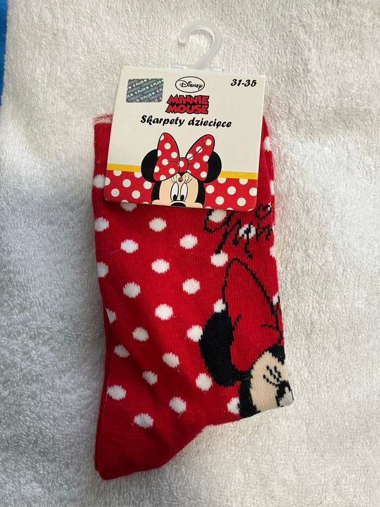 Nieuwe Minnie Mouse Sokken maat 31/35, Meisje, Nieuw, Ophalen of Verzenden, Sokken