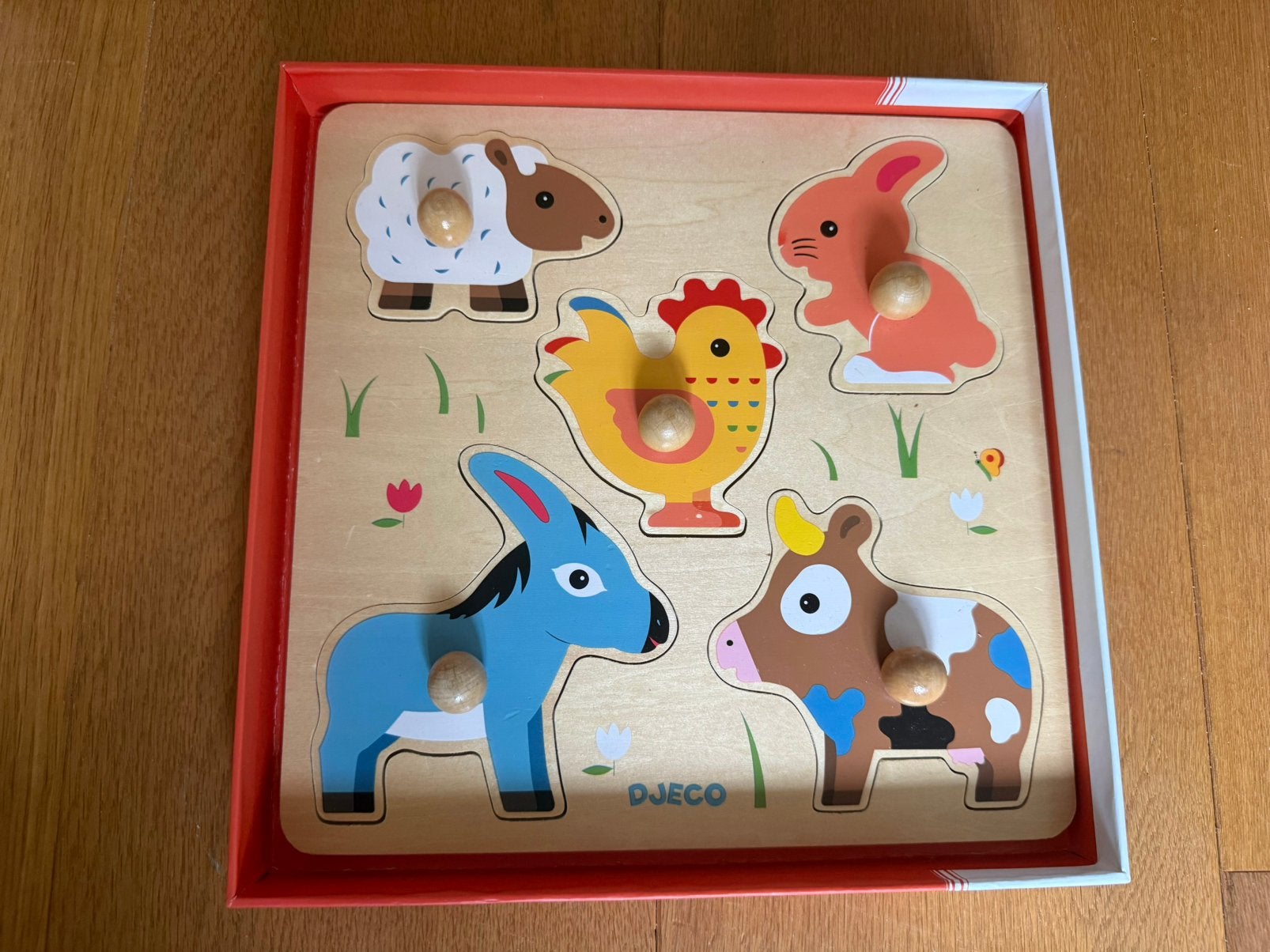 Djeco grote knoppen puzzel, Ophalen of Verzenden, Zo goed als nieuw