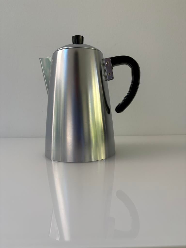 Vintage 70’s dubbelwandige koffiepot in RVS, merk Daalderop, Ophalen of Verzenden, Zo goed als nieuw