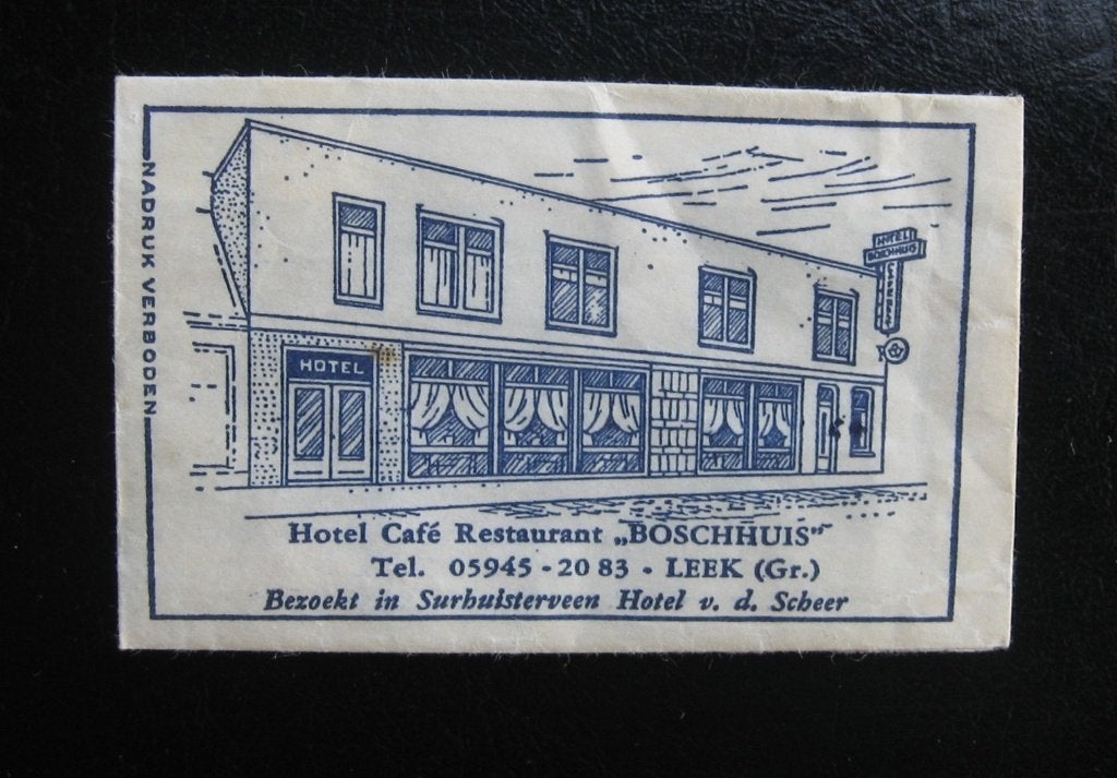 6334 Leek (Gr.) - Hotel Cafe Restaurant Boschhuis, Ophalen of Verzenden, Nederland