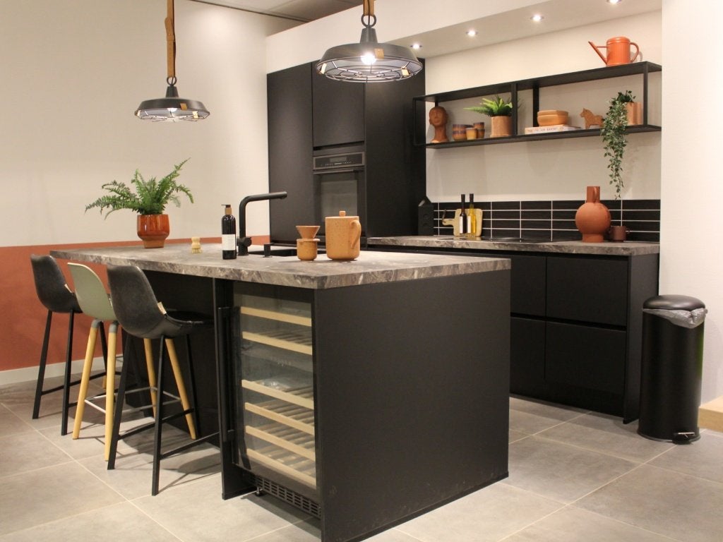 AF18 Luxe Nobilia keuken met BORA en wijnklimaatkast, Ophalen, Overige kleuren, Overige typen, Nobilia-Werke J. Stickling GmbH & Co. KG