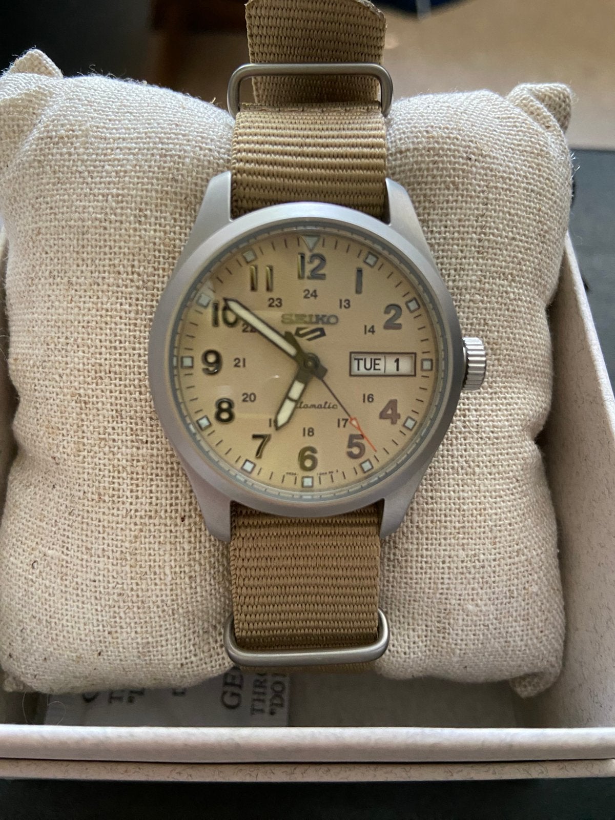 Seiko 5 Sports Military Field automatic horloge - NIEUW, Seiko, Staal, Polshorloge, Nieuw
