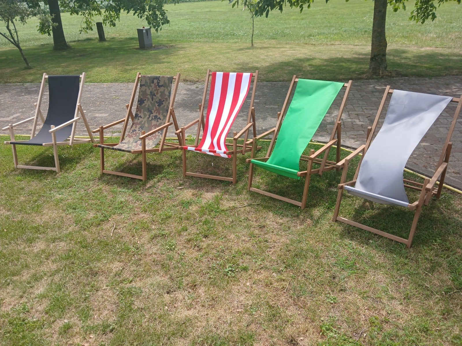 Verstelbare Strandstoelen - Diverse Kleuren, Ophalen, Nieuw, Hout, Inklapbaar