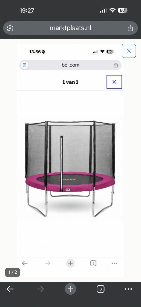 Trampoline, Kinderen en Baby's, Ophalen, Gebruikt