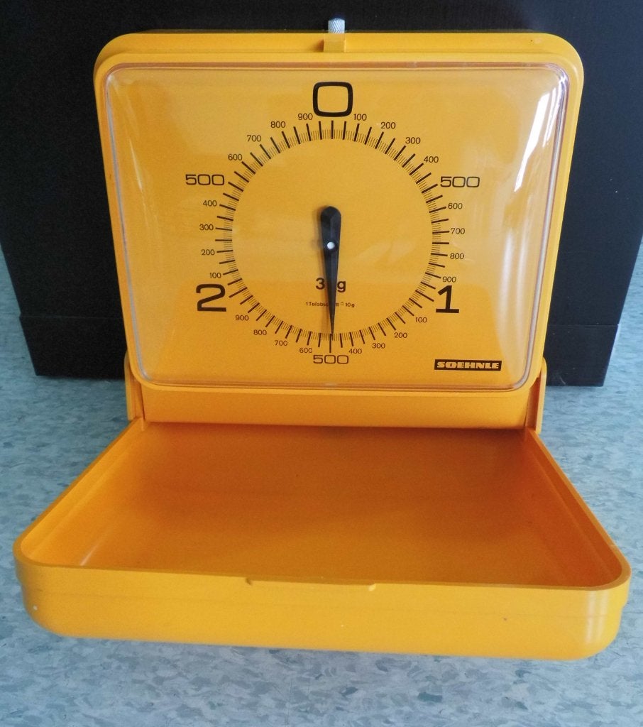 keukenweegschaal retro jaren '70, Ophalen, Overige typen, Kunststof, Zo goed als nieuw