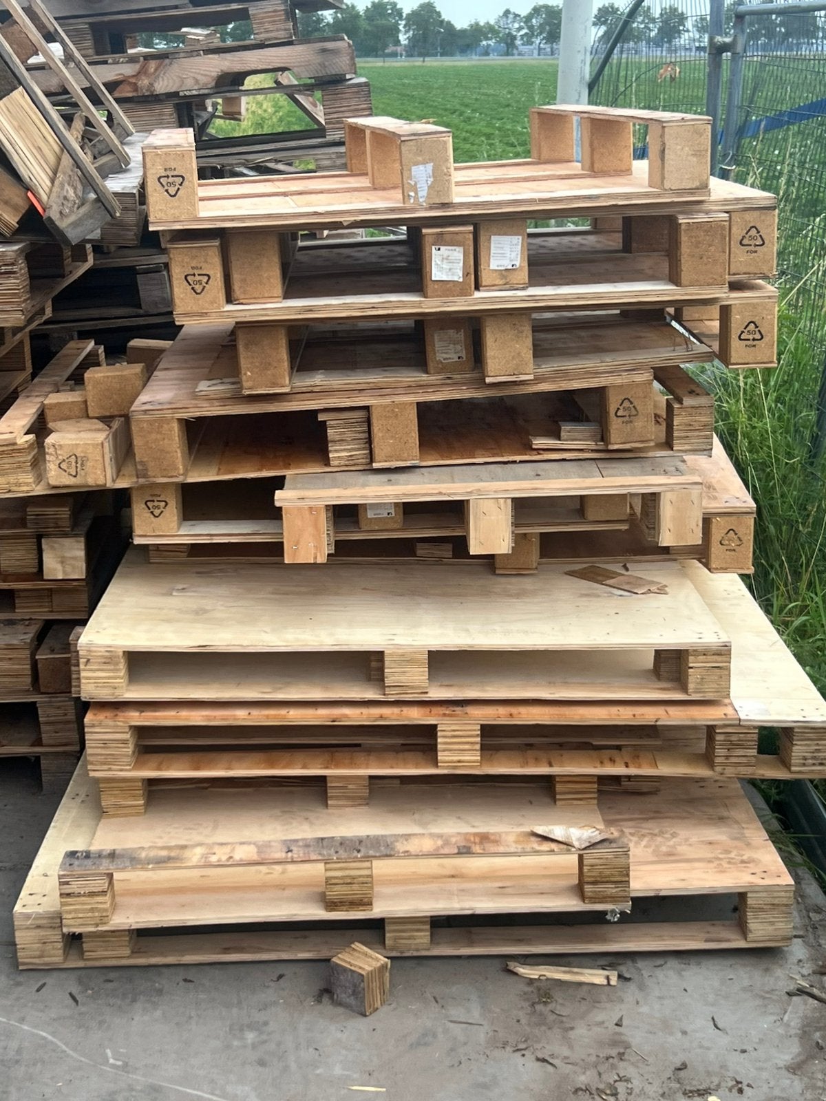 Pallets, Doe-het-zelf en Verbouw, Hout en Planken, Ophalen, Gebruikt, 50 mm of meer, Minder dan 200 cm