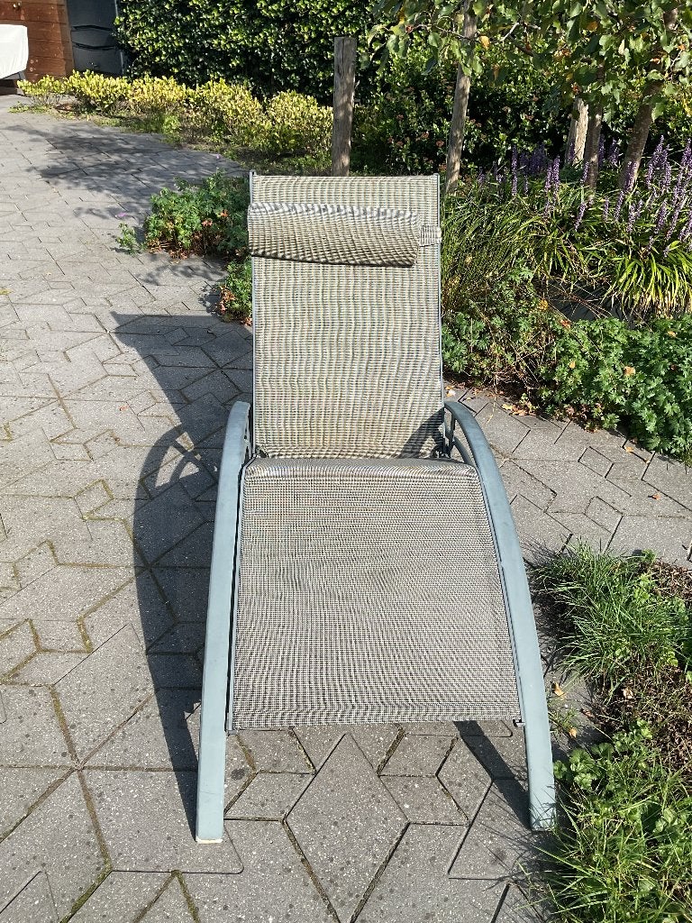 Ligbed, Tuin en Terras, Ophalen, Gebruikt, Aluminium