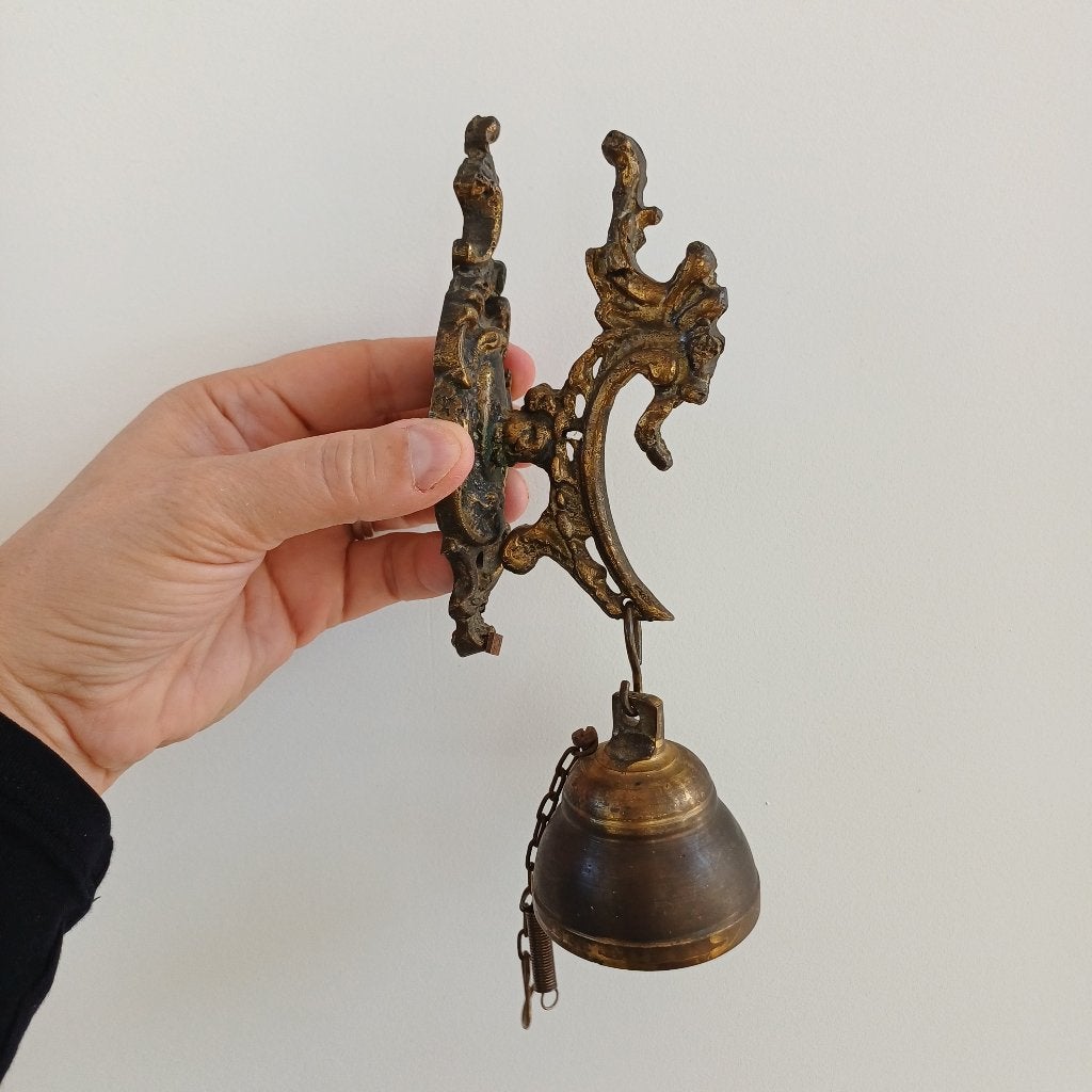 Antieke messing trekbel, Ophalen of Verzenden