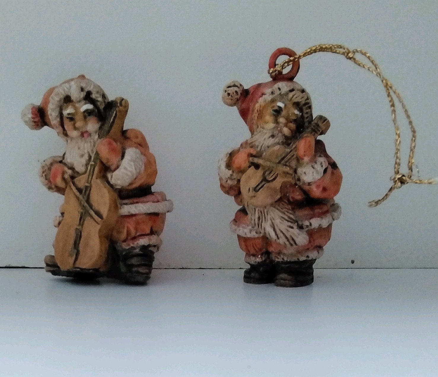 2x antieke handbeschilderde kerstornamenten, Verzenden
