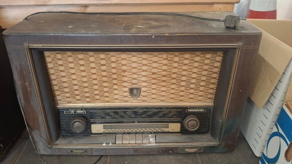 Vintage Philips buizenradio jaren '50/'60, Ophalen, Gebruikt, Radio