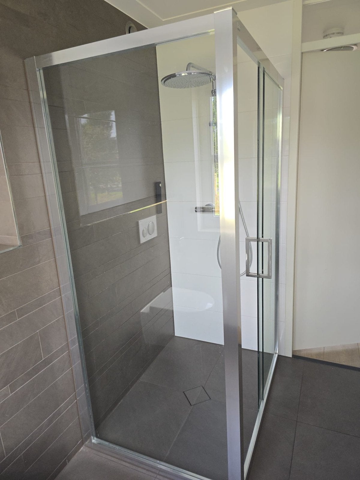 Glazen douchecabine met schuifdeur, Ophalen, Zo goed als nieuw, Glas, Douche