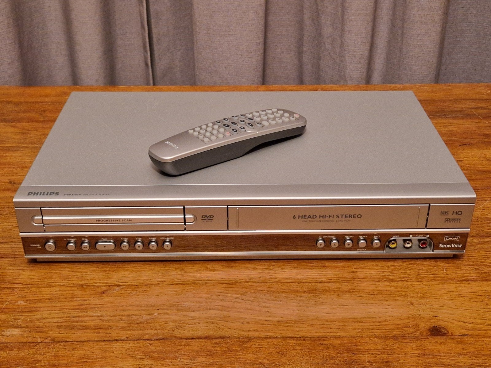 Philips DVP3100V VHS recorder/DVD speler met AB, Audio, Tv en Foto, Dvd-spelers, Philips, Philips, Ophalen of Verzenden, Zo goed als nieuw
