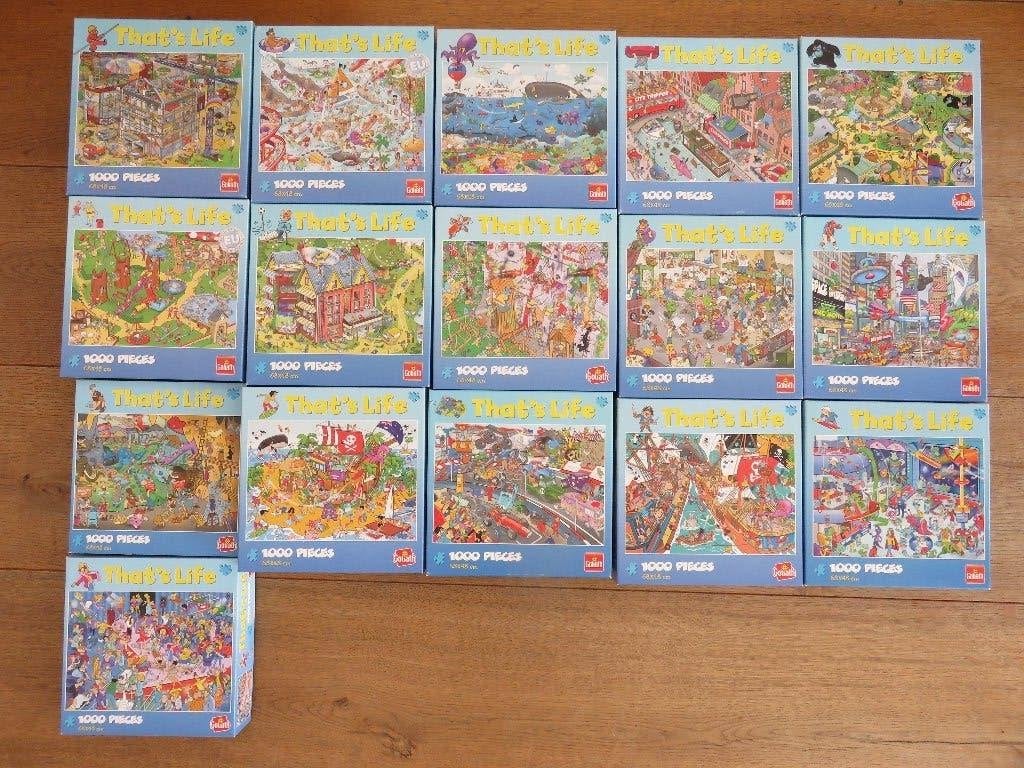 16 puzzels That's Life, Ophalen of Verzenden, 500 t/m 1500 stukjes, Zo goed als nieuw, Legpuzzel