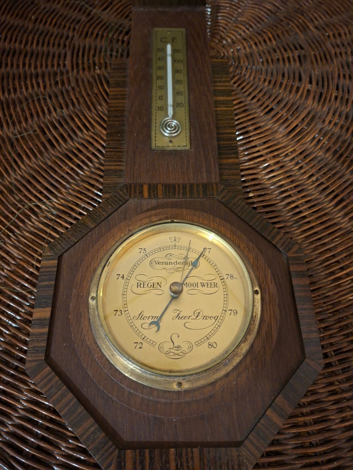 Art Deco Weerstation Amsterdamse School Lufft, Audio, Tv en Foto, Ophalen of Verzenden