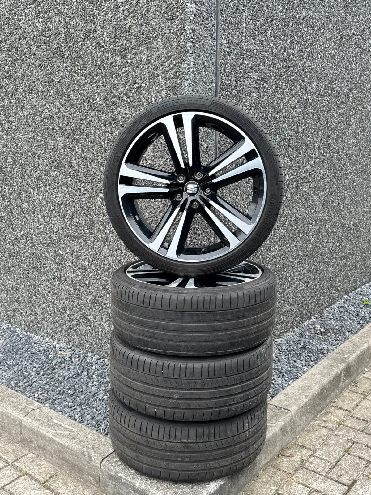 Seat Leon Cupra 5F – 19” OEM velgen – zomerbanden, Auto-onderdelen, Banden en Velgen, 19 inch, Banden en Velgen, Ophalen of Verzenden