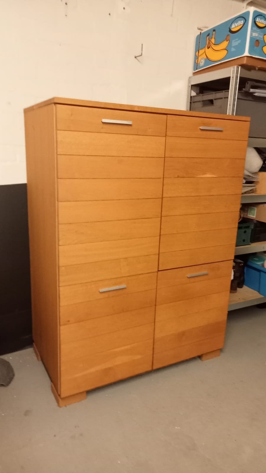 Opbergkast met 4 deuren - B110xD62xH152cm, Ophalen, Gebruikt