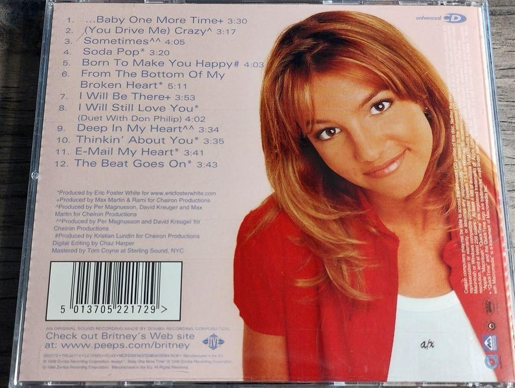 Britney Spears - Baby One More Time, Ophalen of Verzenden, Zo goed als nieuw