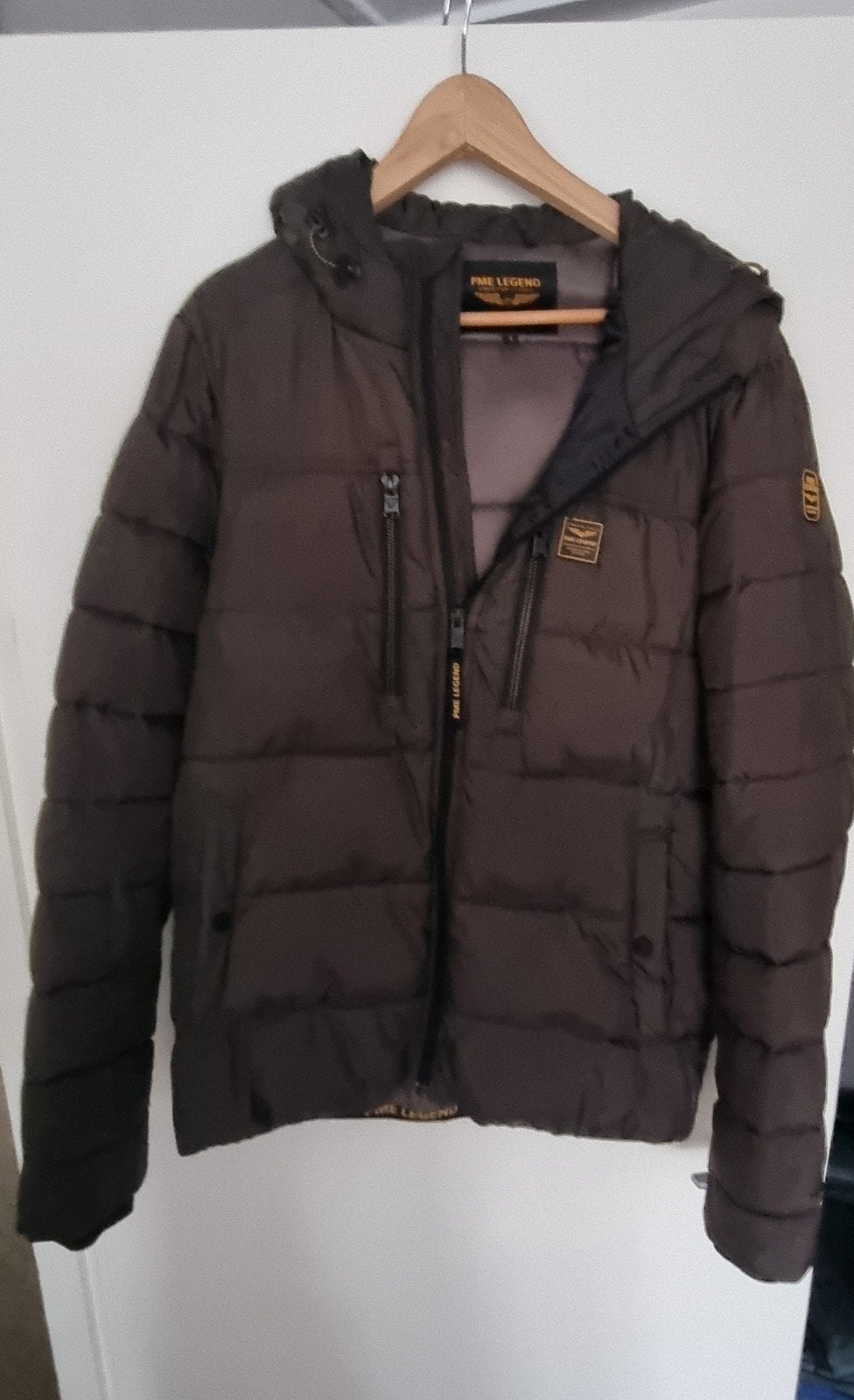 PME Legend Winterjas Maat L - Zo goed als nieuw, Kleding | Heren, Jassen | Winter, Maat 52/54 (L), Bruin, Ophalen of Verzenden