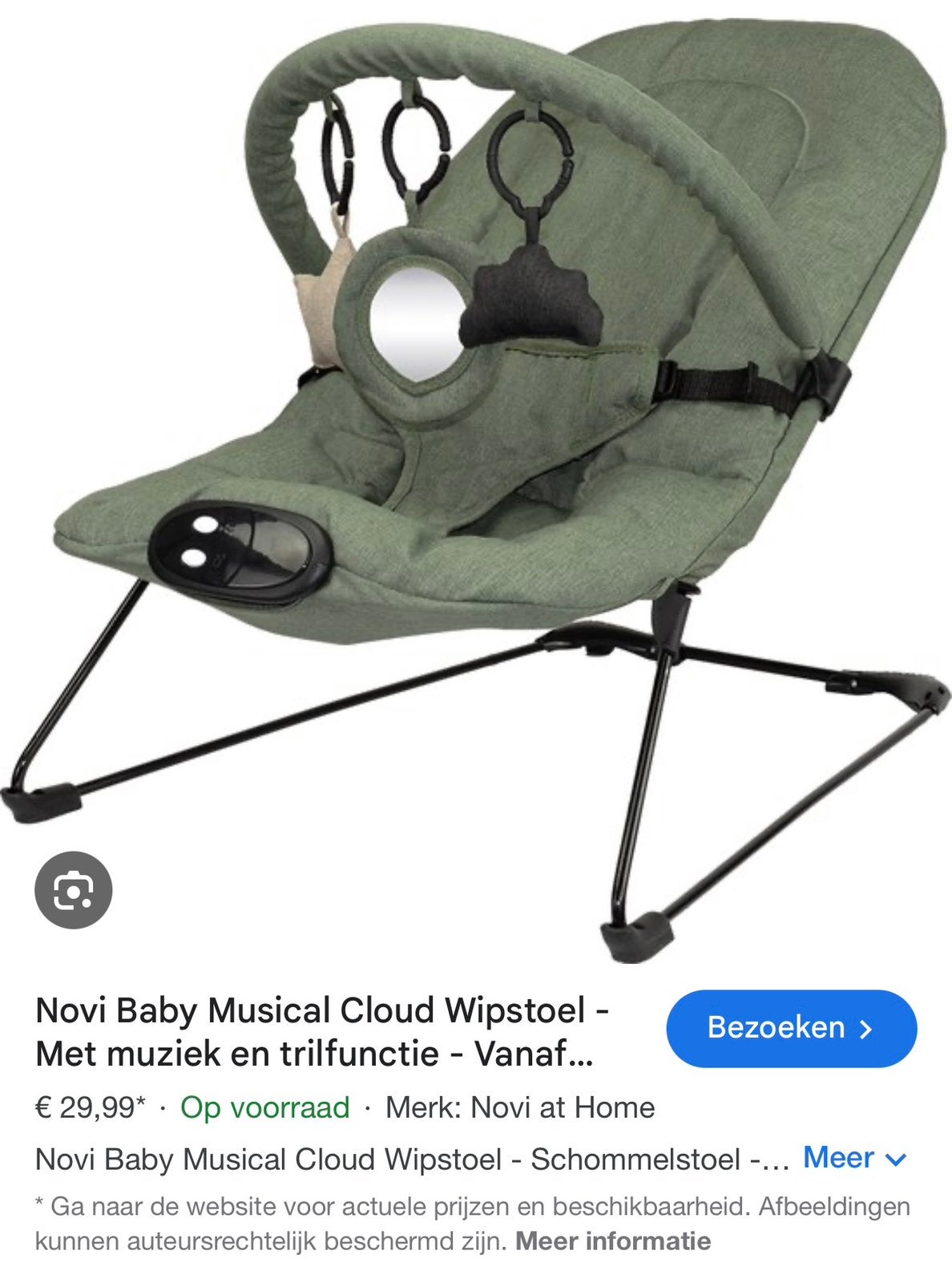 Wipstoel Nova ZGAN te koop, Ophalen, Zo goed als nieuw, Campingstoel