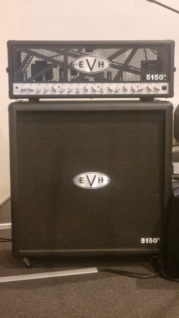 EVH 5150 III 100 Watt + 4x12 cabinet en covers, Ophalen, Gebruikt, Gitaar, 100 watt of meer